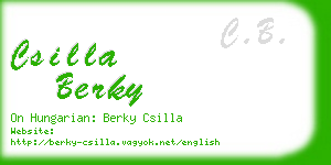 csilla berky business card